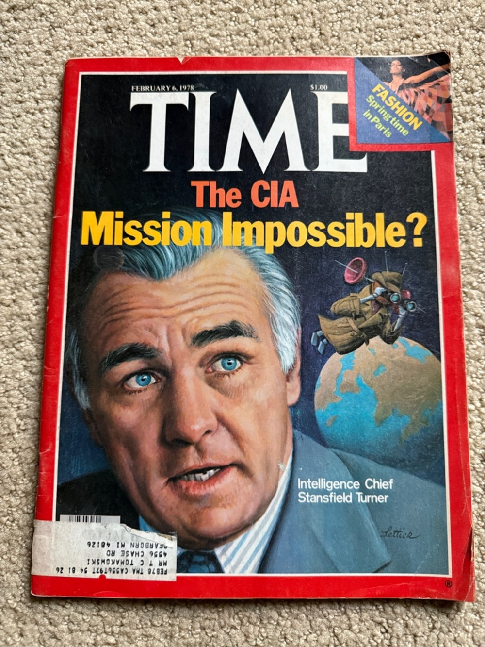 TIME Magazine vintage, February 6, 1978 the CIA mission impossible?